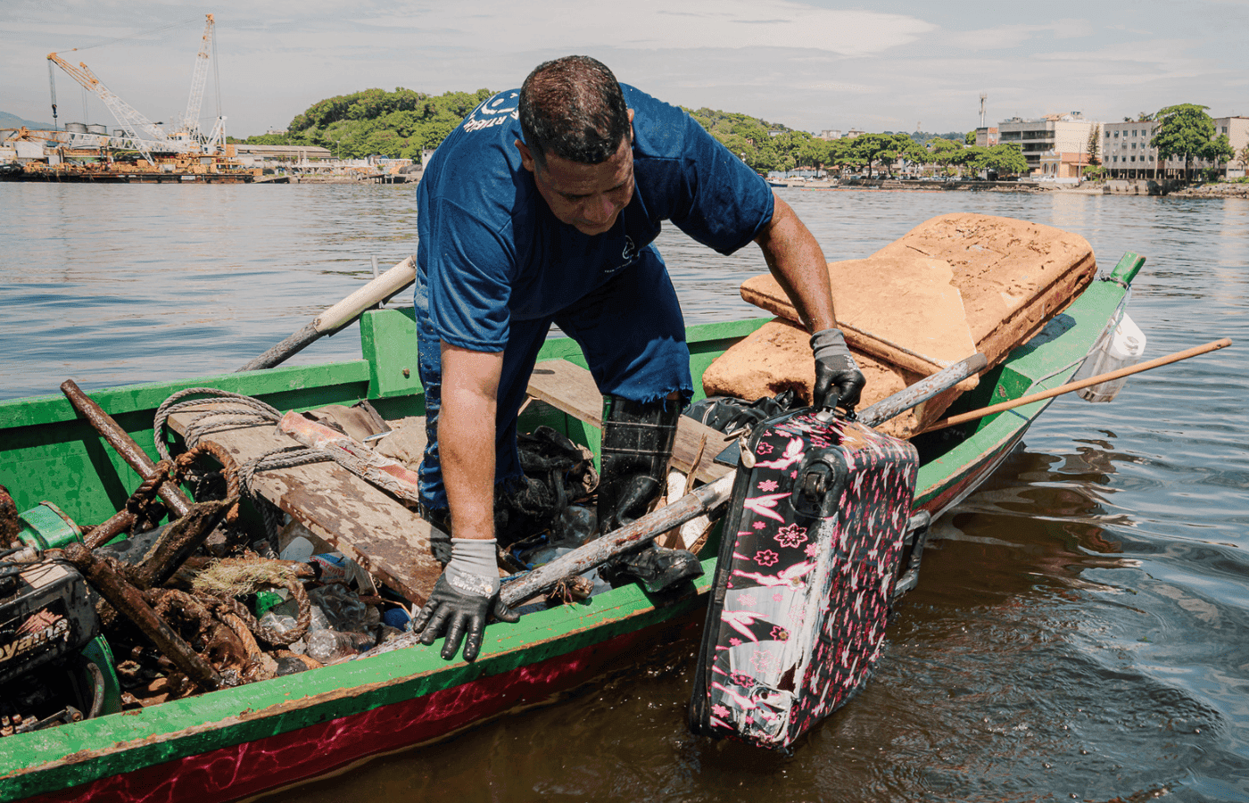 What is marine litter made of?